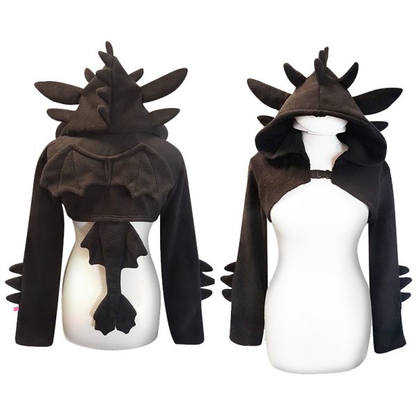 Black dragon shrug with snap buckle