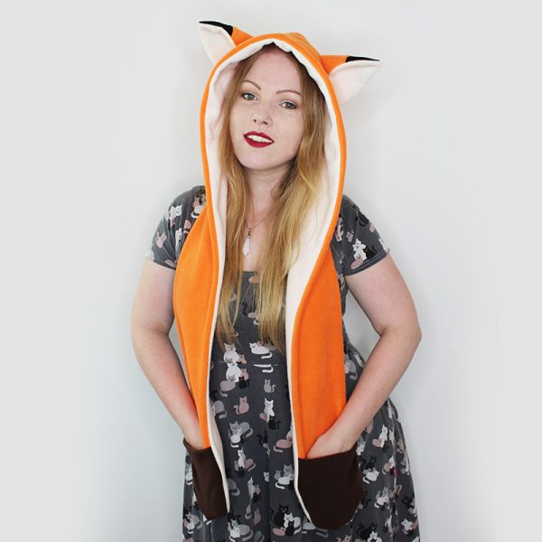 Cute fox scarf hood