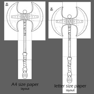 Astrid viking axe template and tutorial
