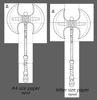 Astrid viking axe template and tutorial