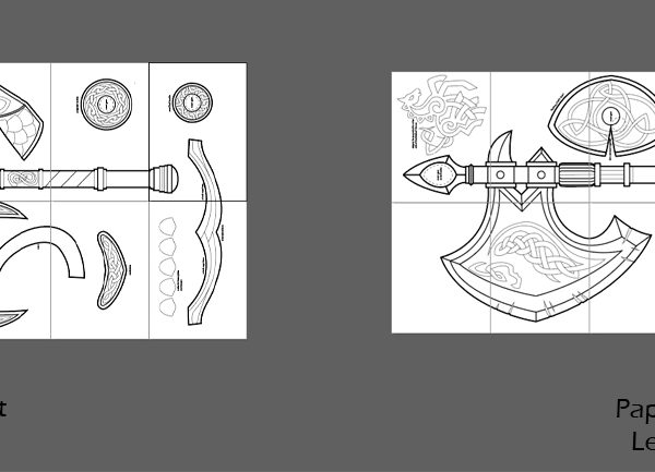 Lady Loki armor and axe cosplay blueprints