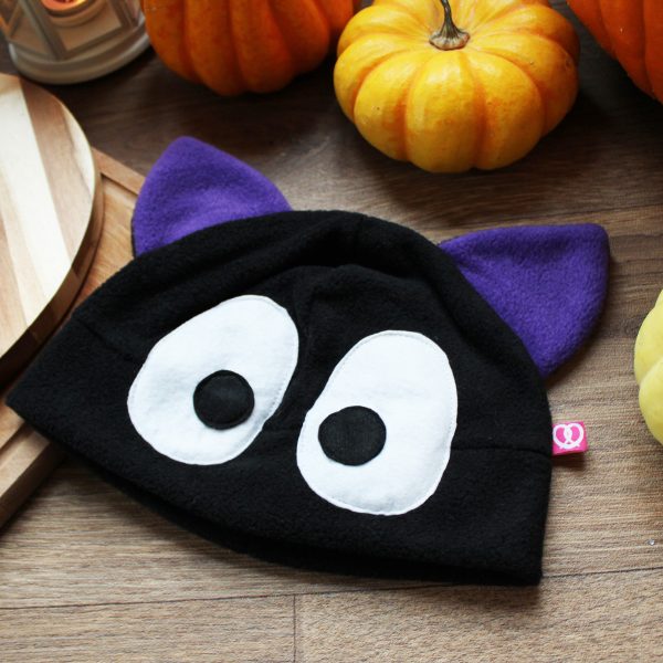 Kawaii black cat beanie