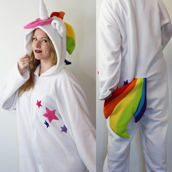 Rainbow unicorn cosplay onesie