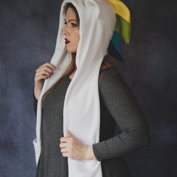 Cute Rainbow unicorn scarf hood