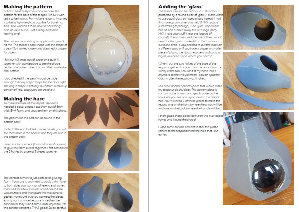 Teapot cannon prop pattern and tutorial Pretzl Cosplay