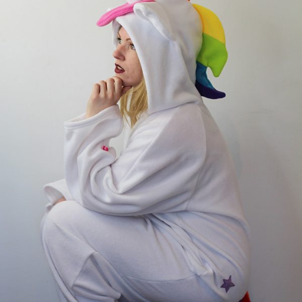 Rainbow unicorn cosplay onesie