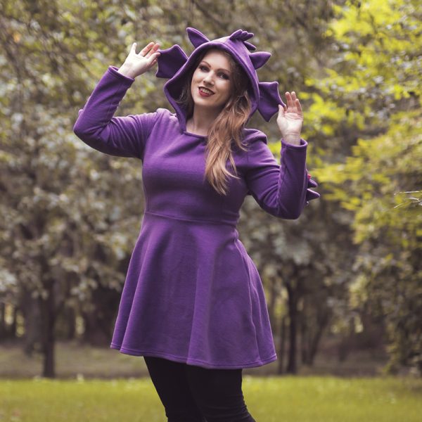 Purple dragon cosplay dress