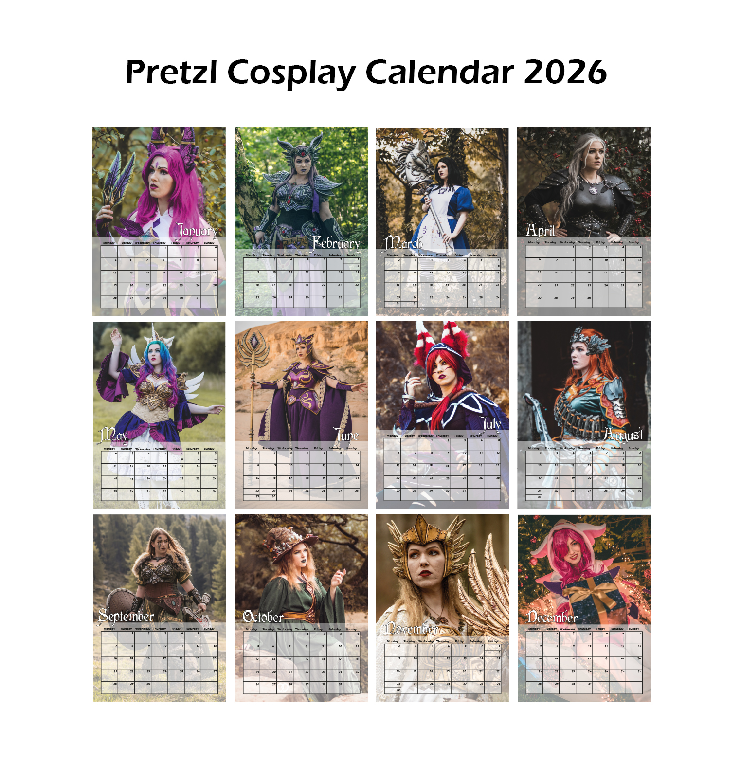 Pretzl Cosplay calendar 2026 - Image 4
