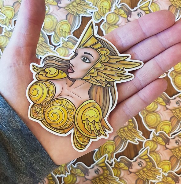 Set of 3 Pretzl Cosplay Art stickers (vinyl stickers)