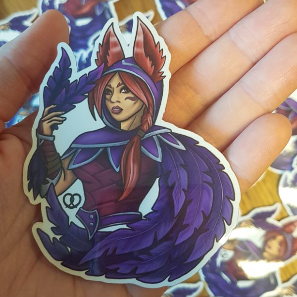 Classic Xayah cosplay sticker (vinyl sticker)