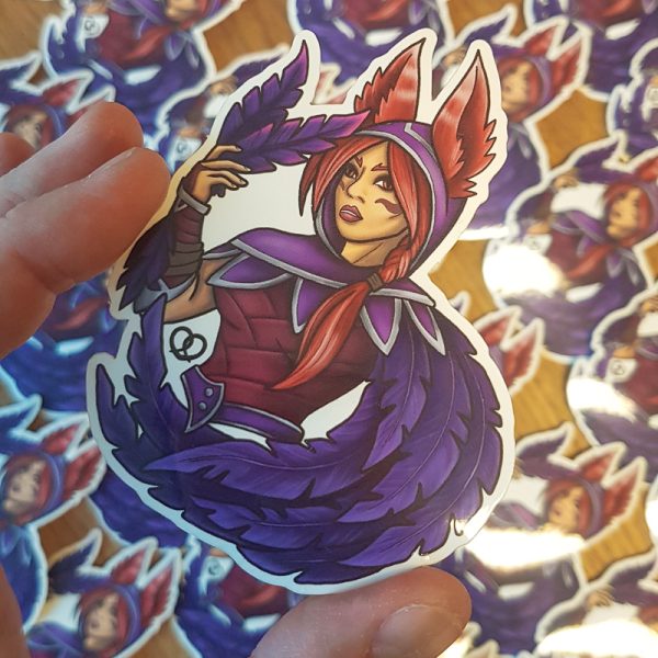 Classic Xayah cosplay sticker (vinyl sticker)