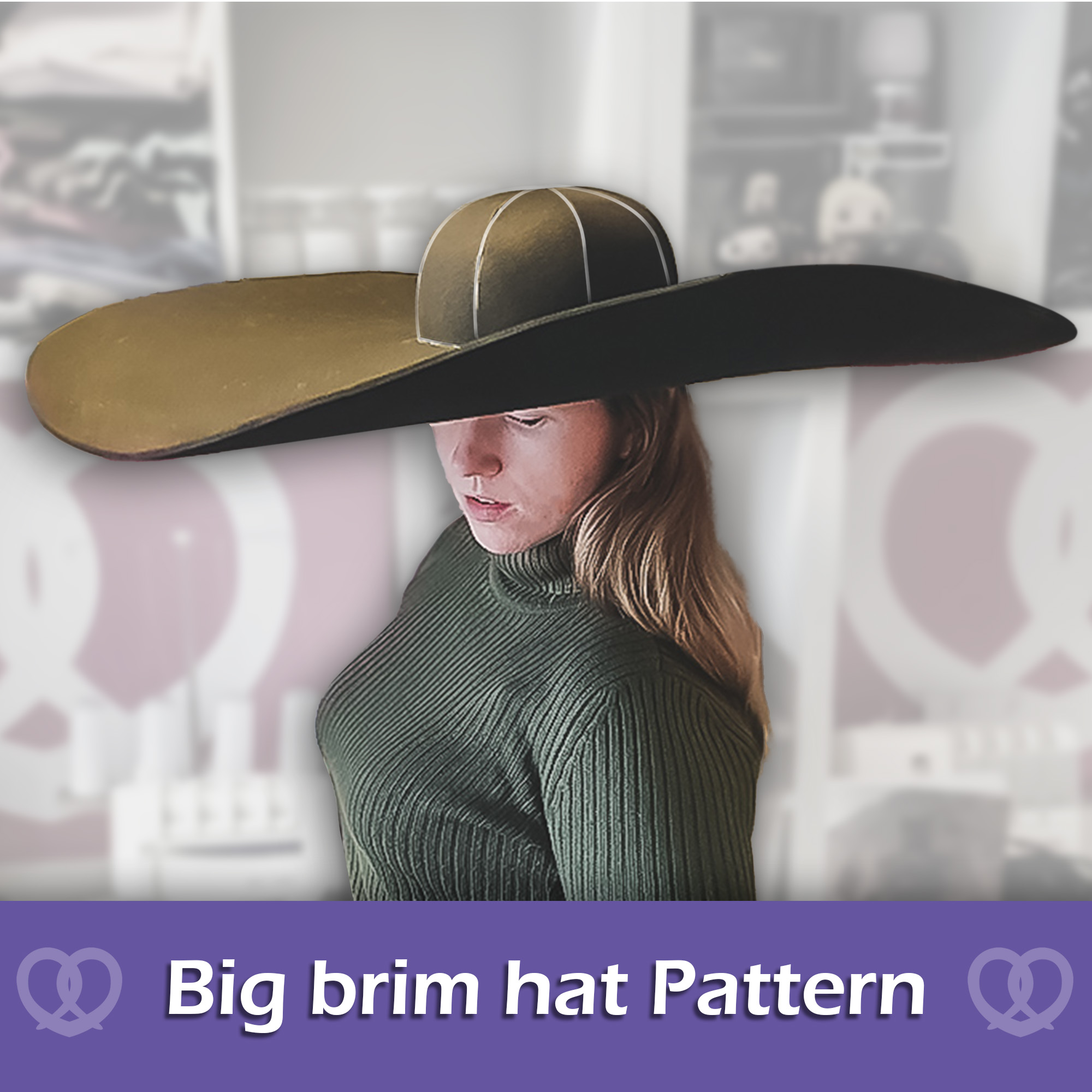 Big brim hat pattern - 3 brim sizes!