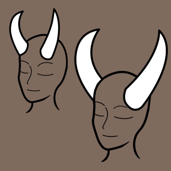 Demon horn pattern – 2 sizes!