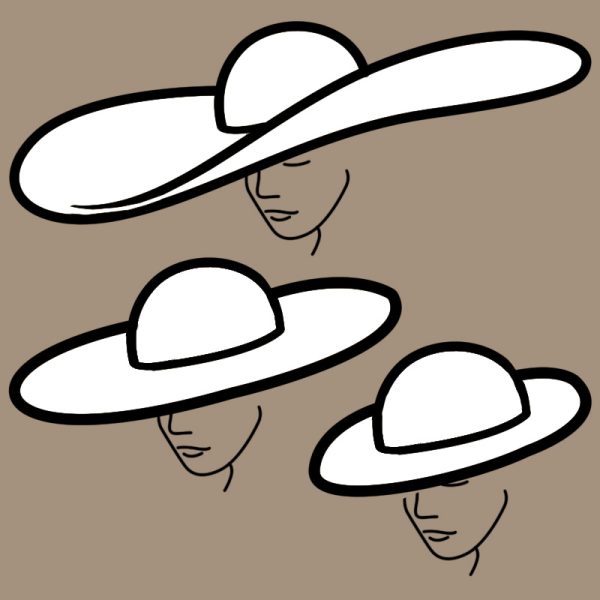 Big brim hat pattern – 3 brim sizes!