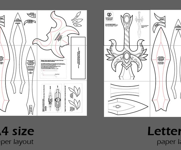 Fantasy sword prop template