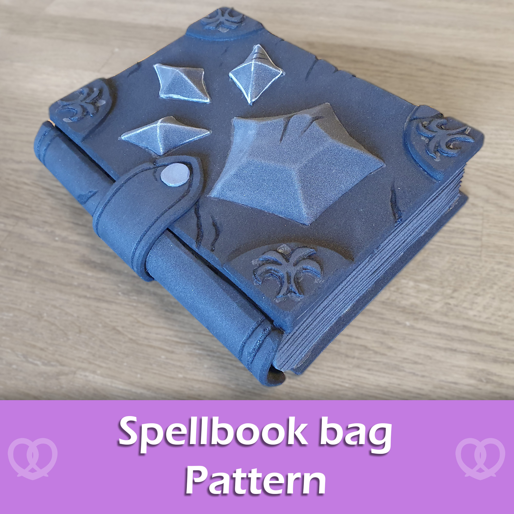 Spellbook bag foam crafting pattern and tutorial