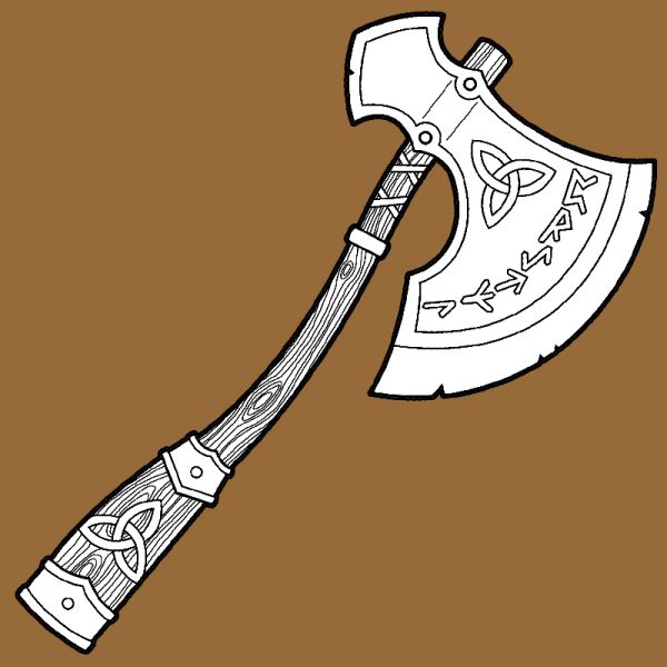 Viking axe foam crafting pattern and tutorial