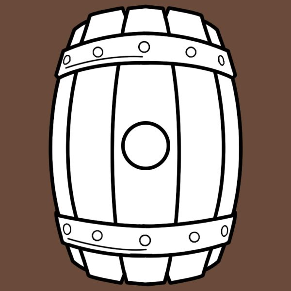 Beer keg (bag) foam crafting pattern