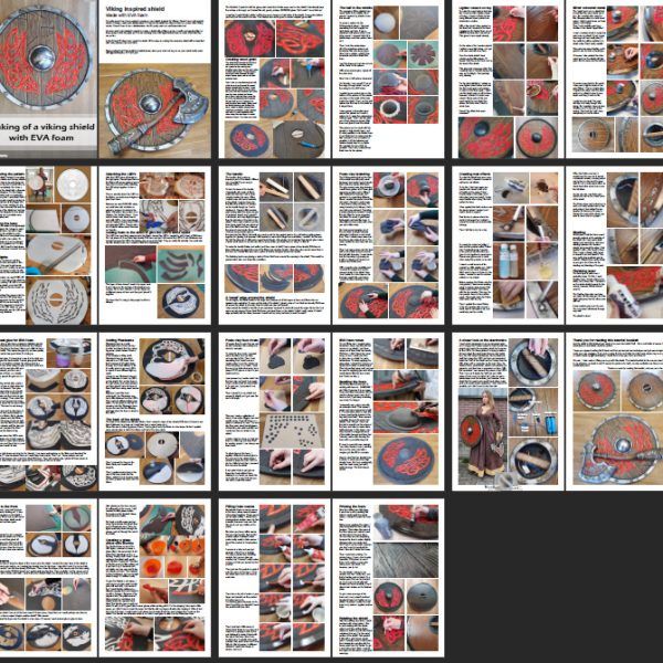Making a Viking shield with EVA foam and Crystal Worbla tutorial – E-book