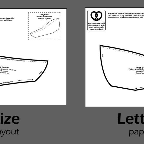 Barbarian warrior arm armor pattern