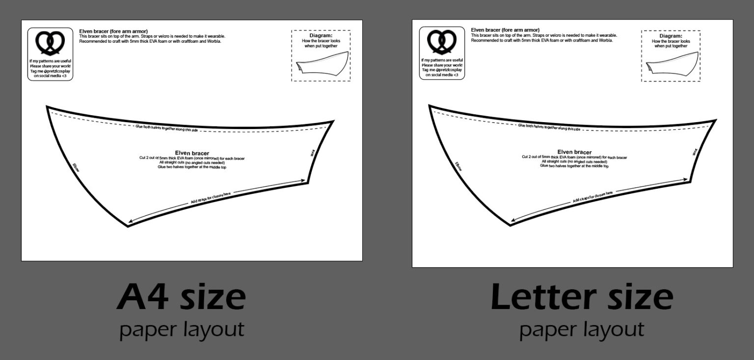 Arm armor (bracers) pattern collection 10 patterns Pretzl Cosplay