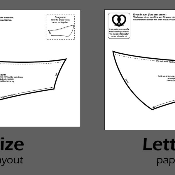 Elven arm armor pattern