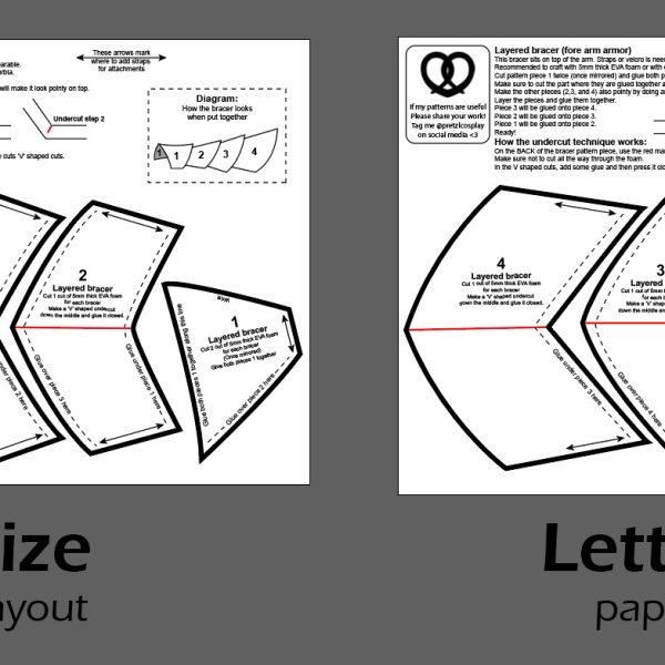 Layered arm armor pattern