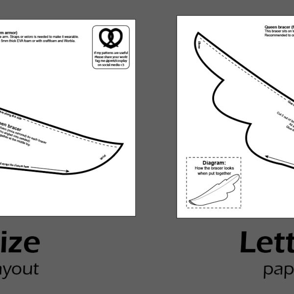 Queen arm armor pattern