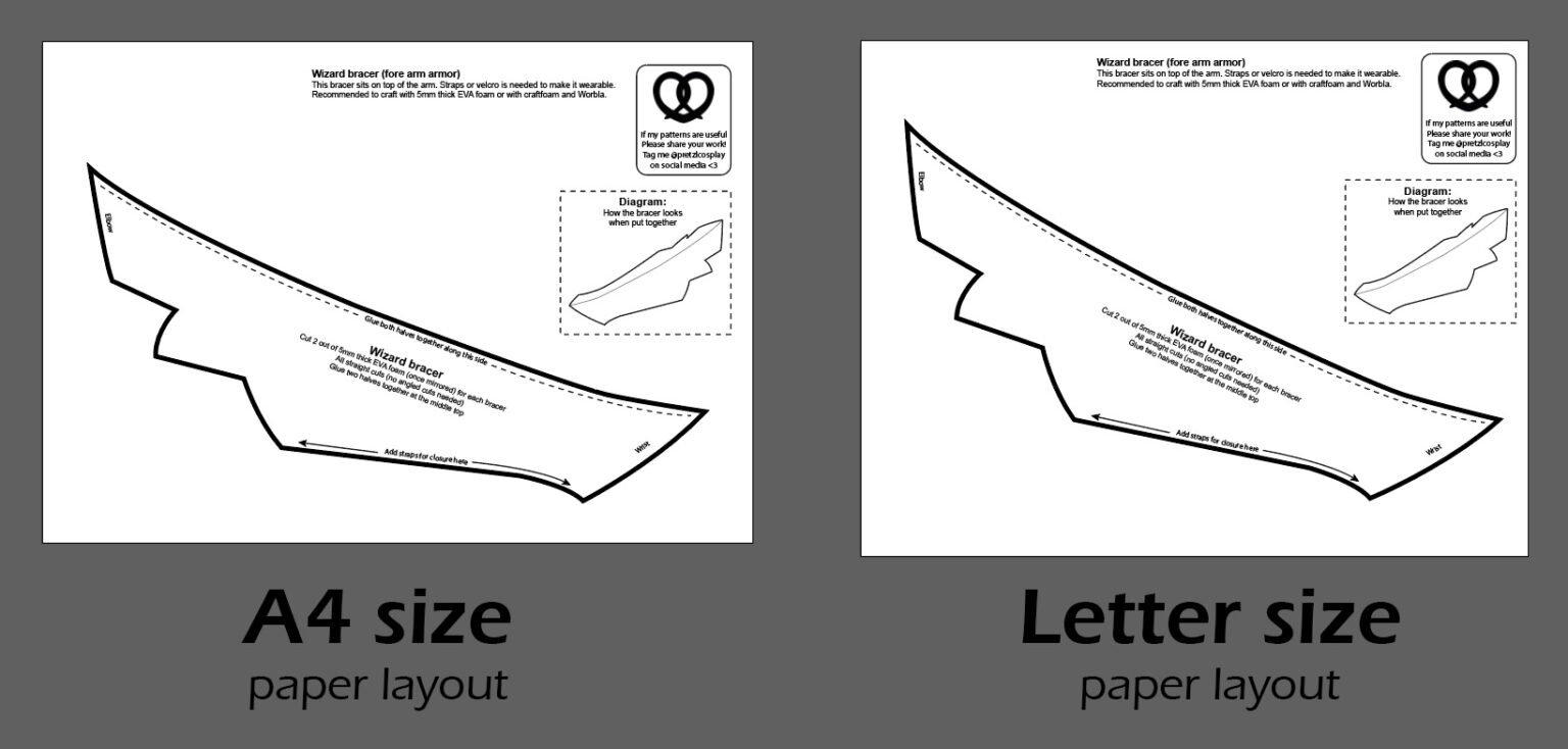 Arm armor (bracers) pattern collection 10 patterns Pretzl Cosplay