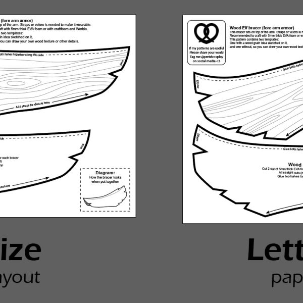 Woodelf arm armor pattern