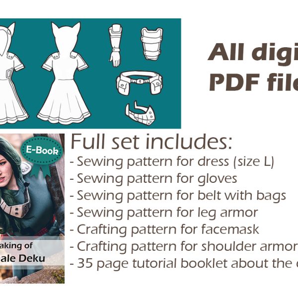 Female Deku cosplay pattern and tutorial
