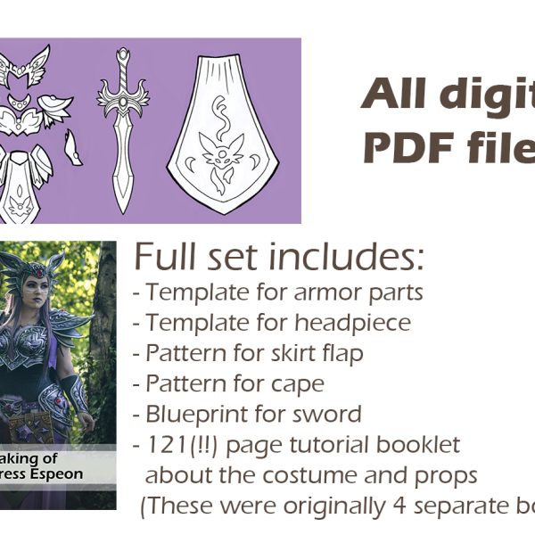 Sorceress Espeon cosplay patterns and tutorial