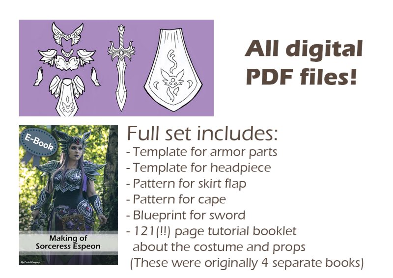 Sorceress Espeon cosplay patterns and tutorial - Image 6