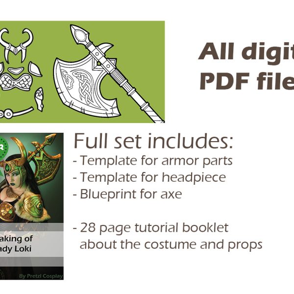 Lady Loki armor and axe patterns and tutorial
