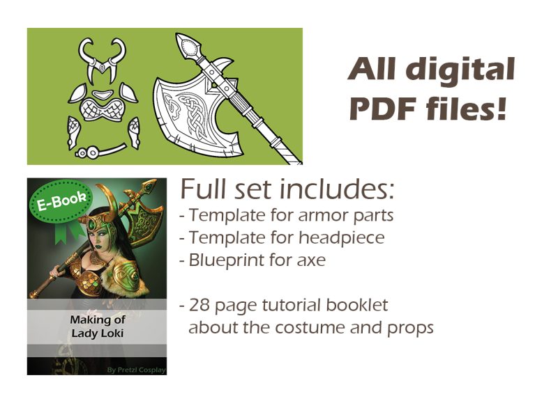 Lady Loki armor and axe patterns and tutorial - Image 3