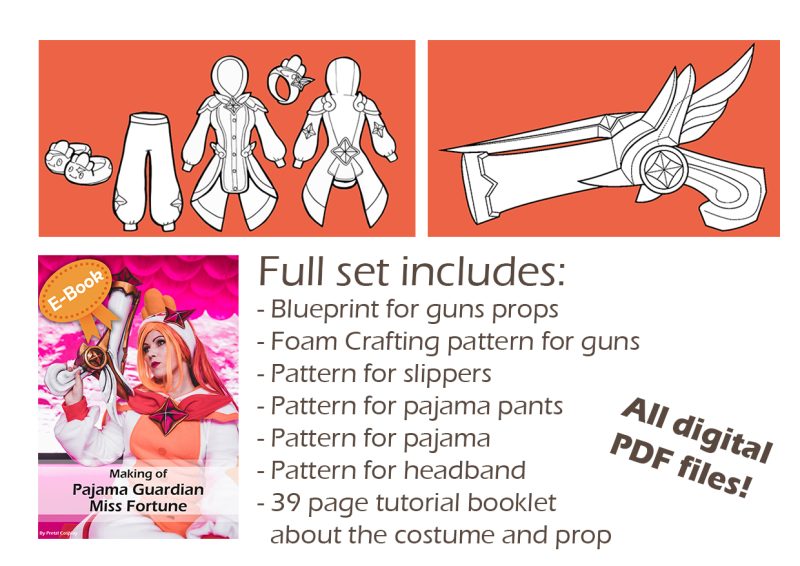 Pajama Miss Fortune patterns and tutorial - Image 3