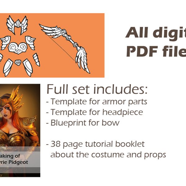 Valkyrie Pidgeot armor and bow cosplay patterns and tutorial
