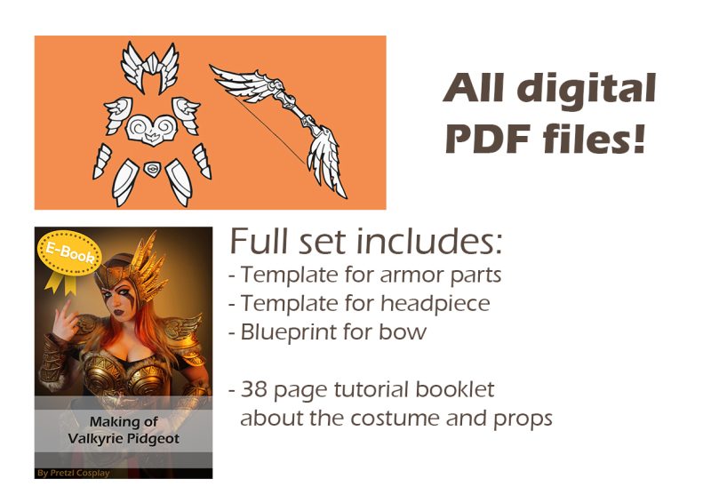 Valkyrie Pidgeot armor and bow cosplay patterns and tutorial - Image 3
