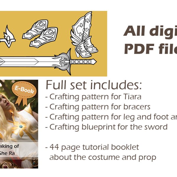 She Ra armor and sword cosplay patterns and tutorial