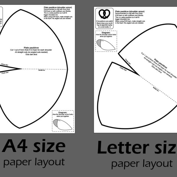 Plate shoulder armor pattern