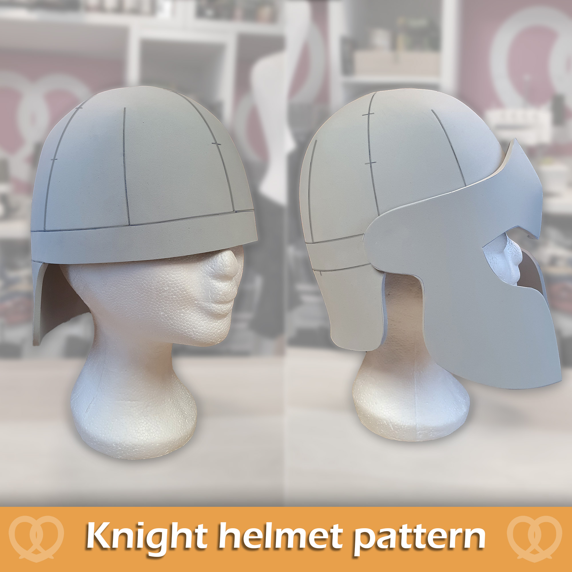 Knight helmet pattern