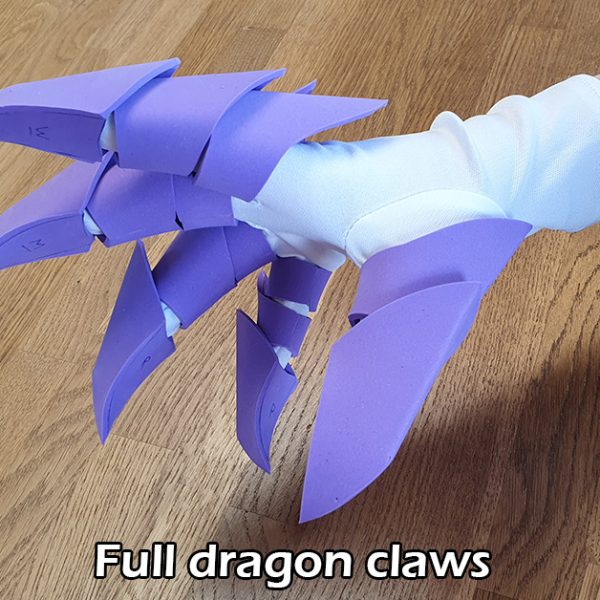 Closed Dragon claws Hand armor pattern
