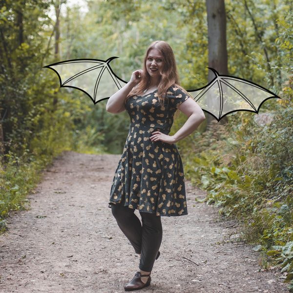 Bat wings template collection – 5 wing shapes