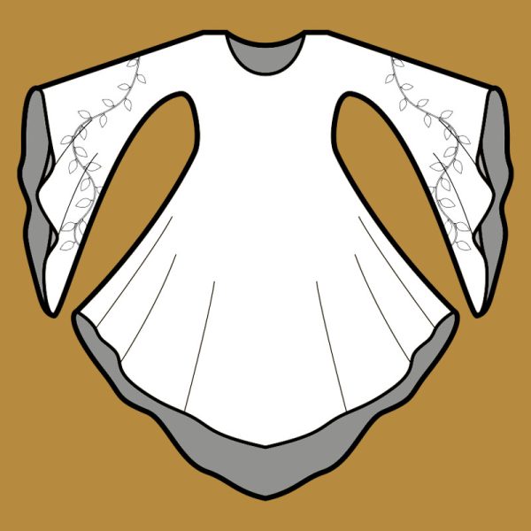 Woodelf pointed sleeve dress sewing pattern