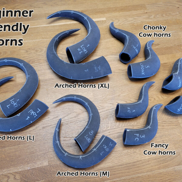 Beginner friendly Foam horns pattern collection – 6 patterns and Instruction Ebook