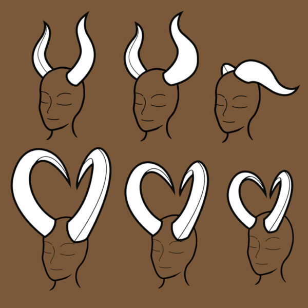 Beginner friendly Foam horns pattern collection – 6 patterns and Instruction Ebook