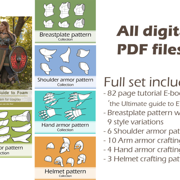 Cosplay foam armor pattern starter kit