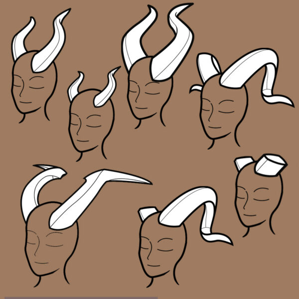 Advanced Foam horns pattern collection – 6 patterns and Instruction Ebook
