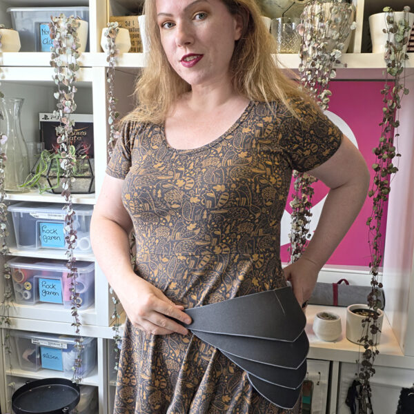 Layered hip armor pattern