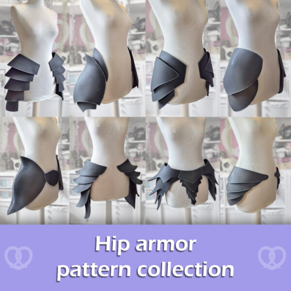 Hip armor pattern collection – 8 patterns
